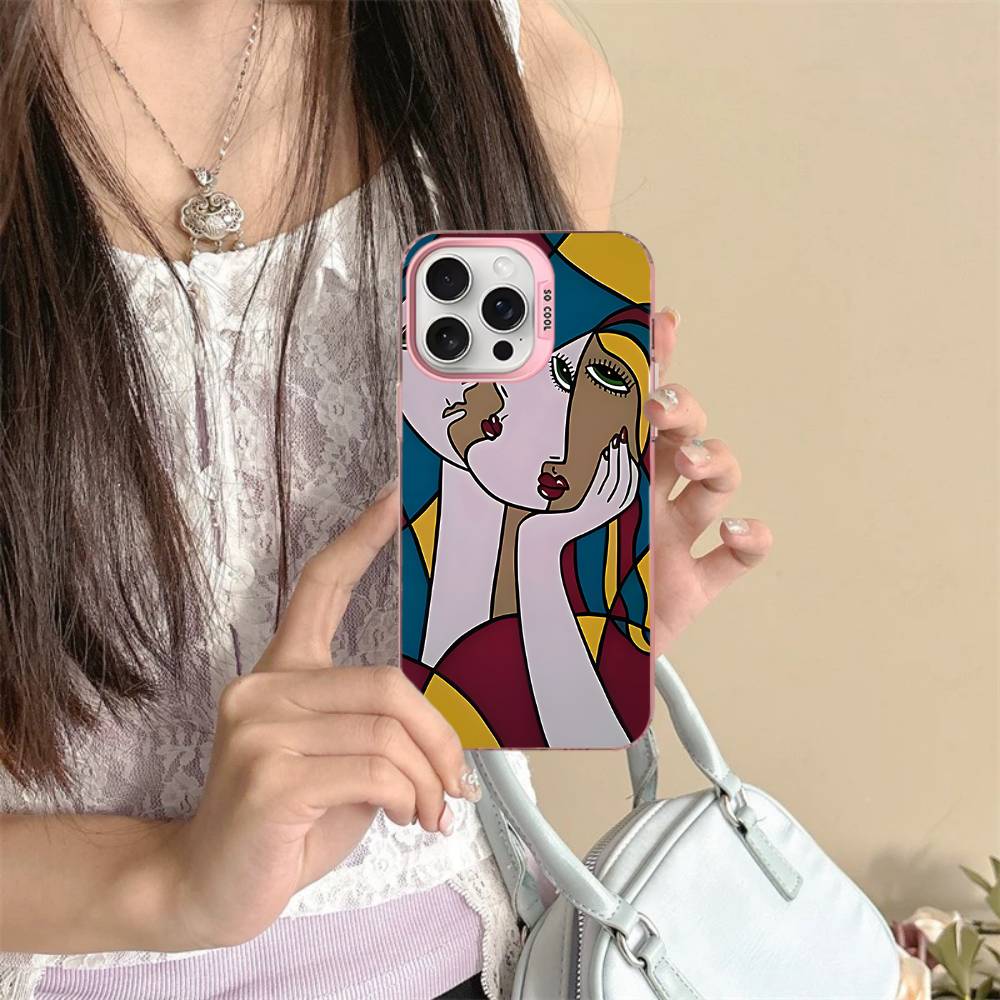Picasso Abstract Art Phone Case For IPhone 16 15 14 13 12 11 Pro Max 17 Plus Colorful Cover