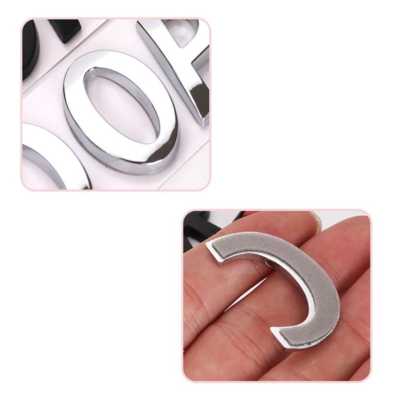 3D ABS Chrome Black  Cooper S Emblem Letters Car Rear Trunk Badge Self-adhesive Sticker Accessories