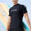 Li Ning Logo Letter Print Round Neck Straight Cut Short Sleeve T-Shirt Men Tops Black LSLR225-1