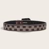 Western Rivet Studded Belt for Women with Beaded Trim Cowgirl Belt for Jeans Pants Girl  Belt Decorative Waistband