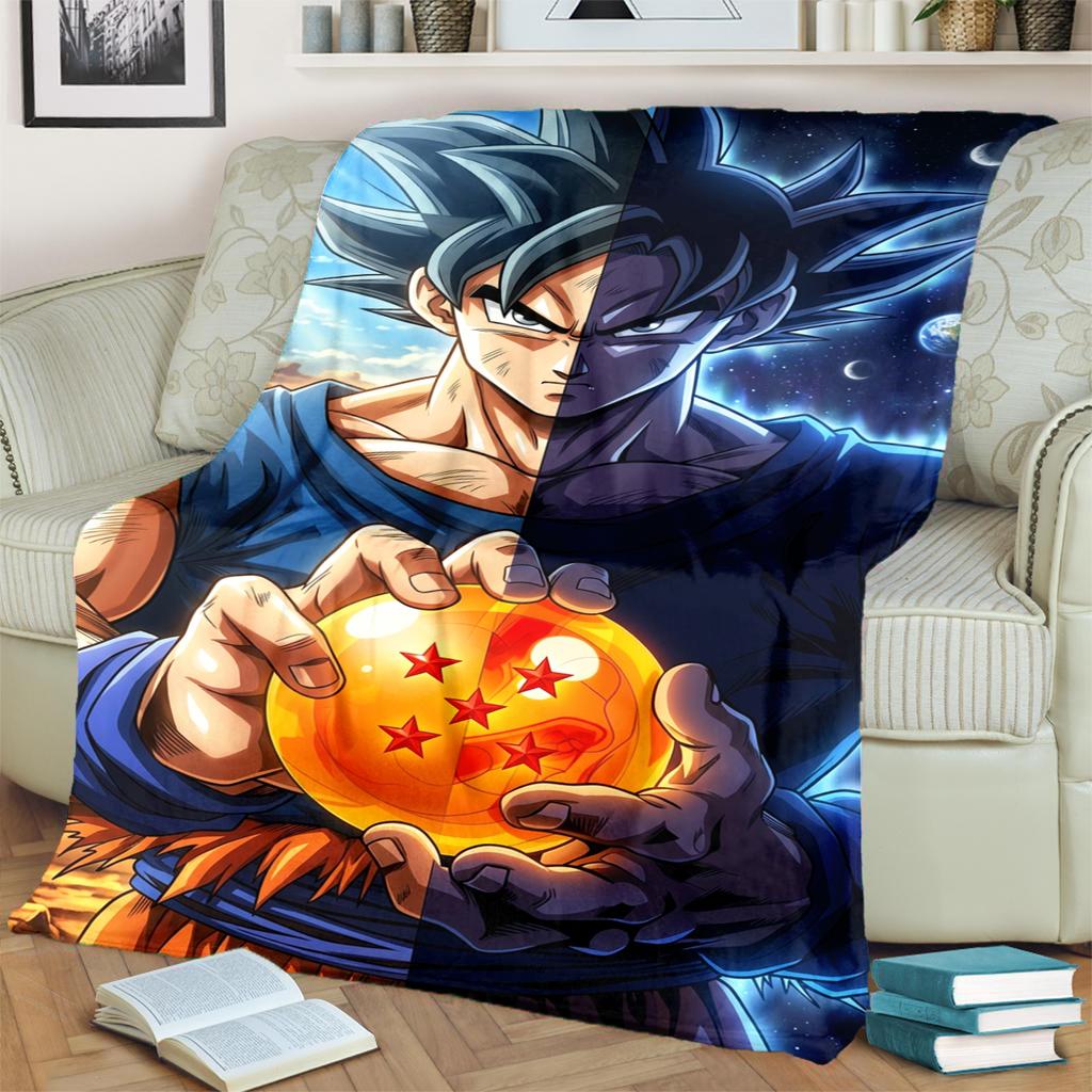 Comfortable Dragon Ball! Flannel Print Blanket for Bedrooms, Sofas, Beds, Chairs, Picnics, Travel