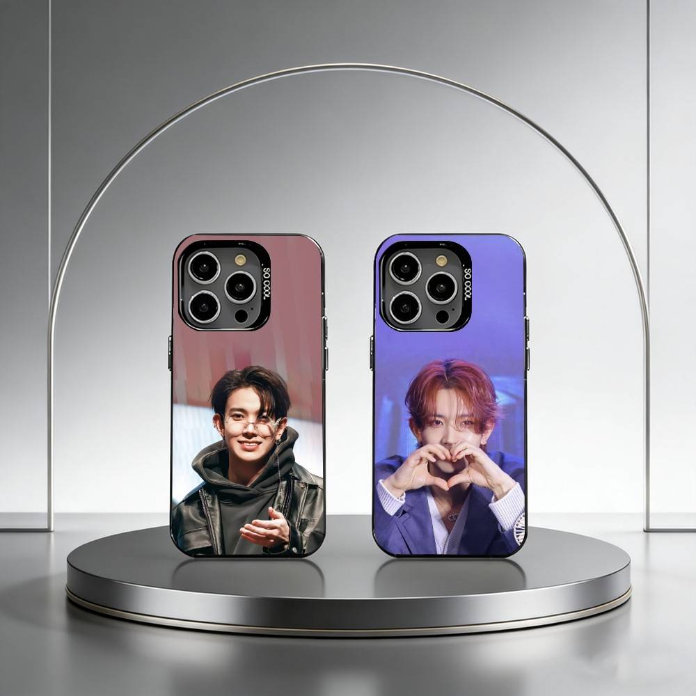 H-Heeseung L-Lee Phone Case For iPhone 17,16,15,14,13,12,11 Plus,Pro Max,XS,Colorful Silver Black Cover