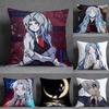 L-Library Of Ruina A-Angela GIFT Pillow Case Square Double-Sided Sofa Cushion Cover Bedroom Bedside Pillow
