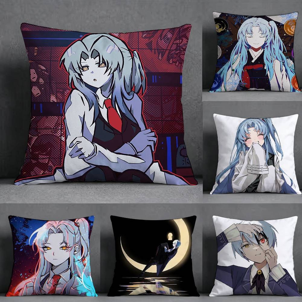 L-Library Of Ruina A-Angela GIFT Pillow Case Square Double-Sided Sofa Cushion Cover Bedroom Bedside Pillow