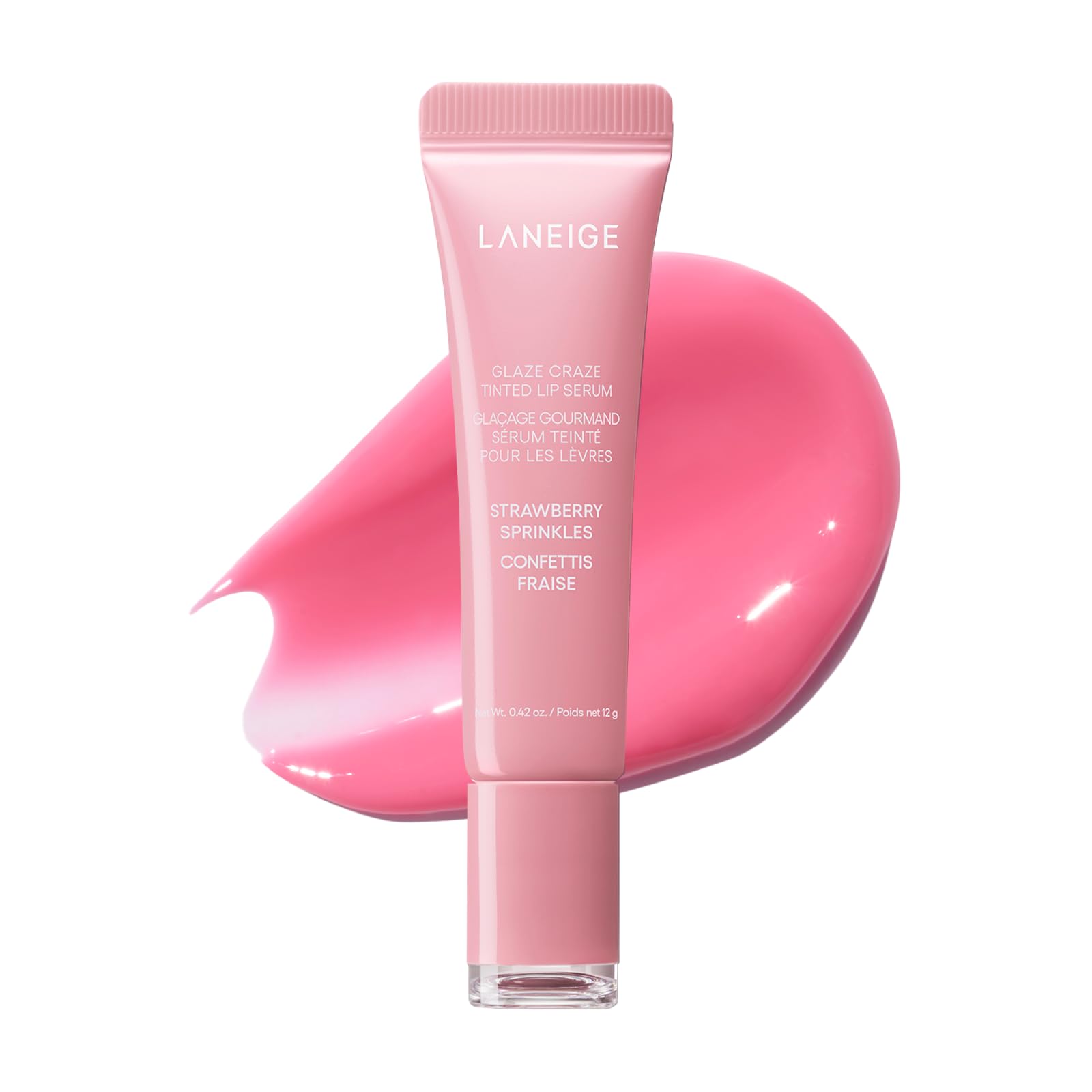Laneige Glaze Tint Lip Serum Strawberry Sprinkle 12g Lip Cream Lip Mask Lip Balm Tinted Lip Moisturizing Korean