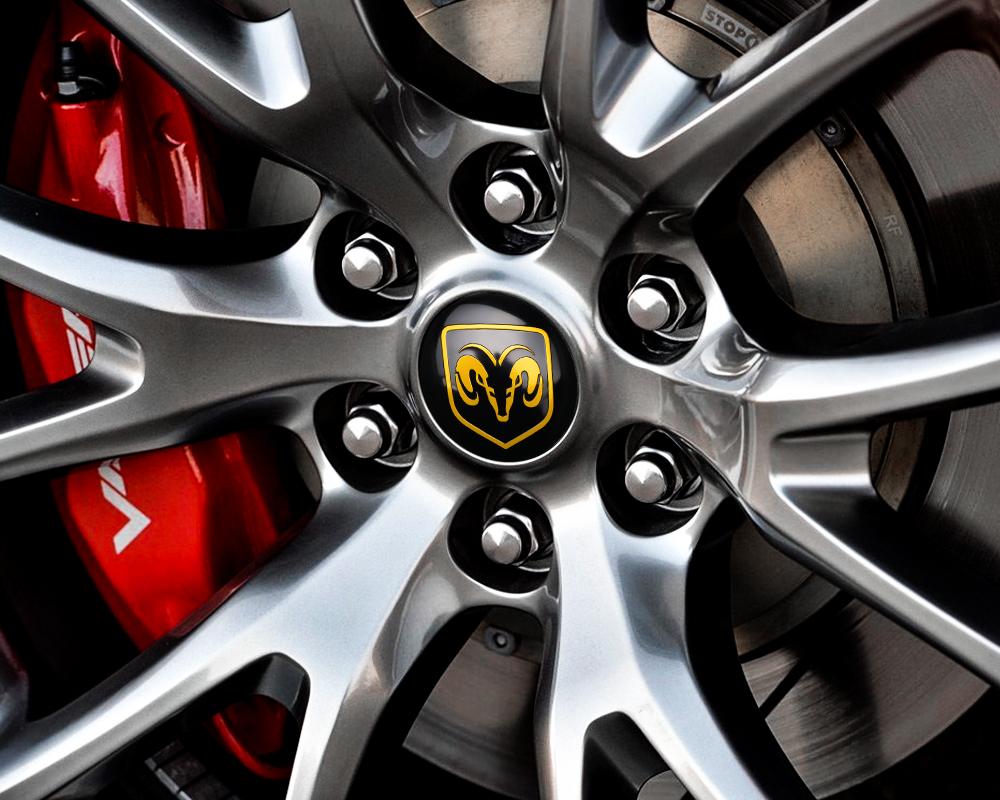 56MM 4Pcs Car Wheel Center Hub Cap For Dodge Durango Caliber Dakota Neon SXT Nitro Ram1500 Viper Badge Covers Sticker Accessorie