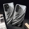 Streamlined texture printed pattern glass phone case suitable for Samsung Galaxy S26 S25 S24 S22 S21 S20 FE/Ultra/Plus hard case
