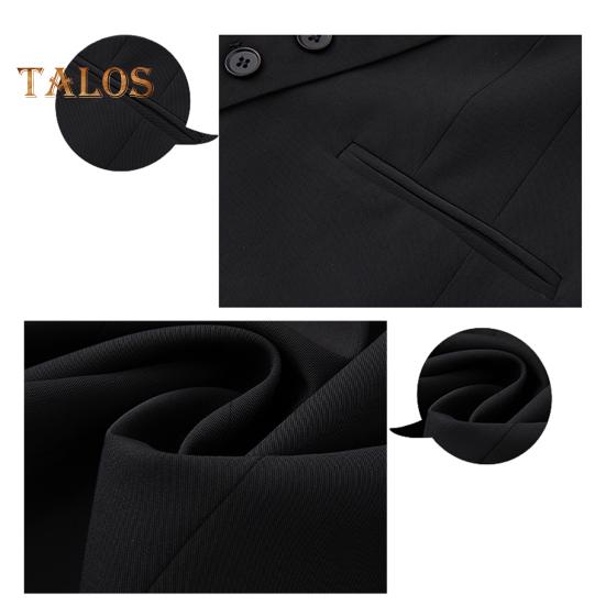 Women Vest Coat Sleeveless Single-breasted Buttons Western Style Slim Fit Cardigan Suit Coat Pure Color V Neck Formal Business Style Lady Waistcoat