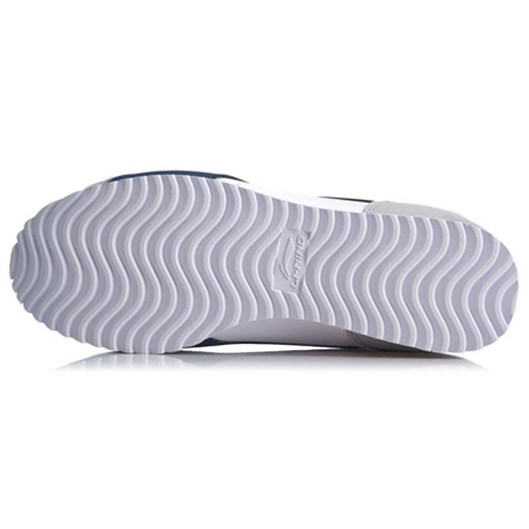 Li Ning 3K Synthetic Leather Non slip Lightweight Low top Sports Casual Shoes Men's White Gray Blue AGCQ019-5