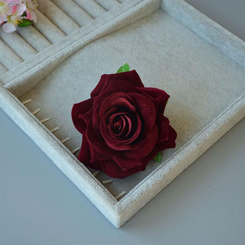 Barrette latérale rose rouge vintage pour spectacles de danse