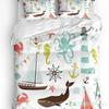 Whale Sailing Octopus Seahorse Lighthouse Duvet Cover With Pillow Case 3pcs Bedding Set Quilt Cover Double Bed Home Textile