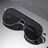 New Metallic Texture Fashionable And Versatile Retro Sunglasses - Uv-protective Sunglasses 2524