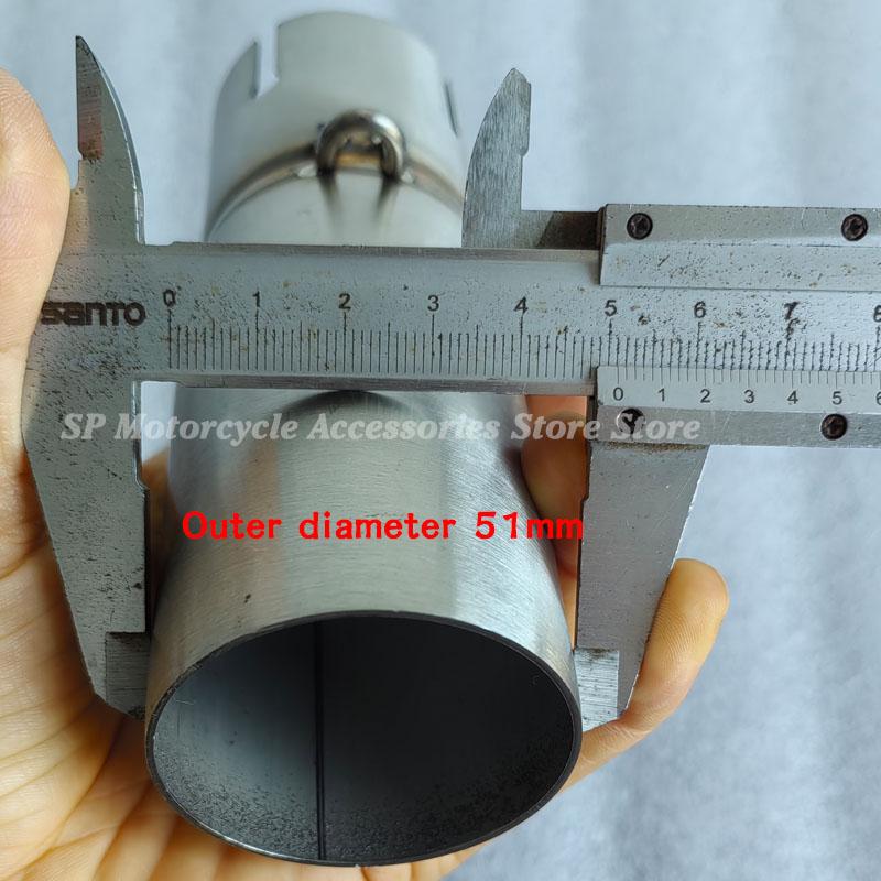 Motorcycle Modification Exhaust Pipe Exhaust Middle Section 28 30 32 35 mm Adapter 51mm Exhaust Section non-destructive Install