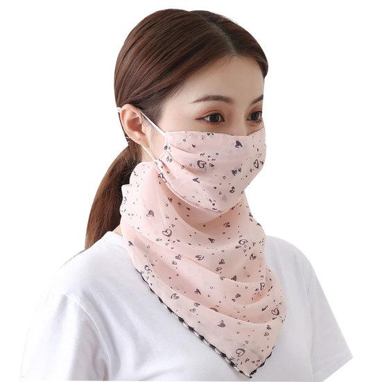 Fashion Printed Outdoor Cycling Breathable Women Anti UV Sun Scarf Face Mask