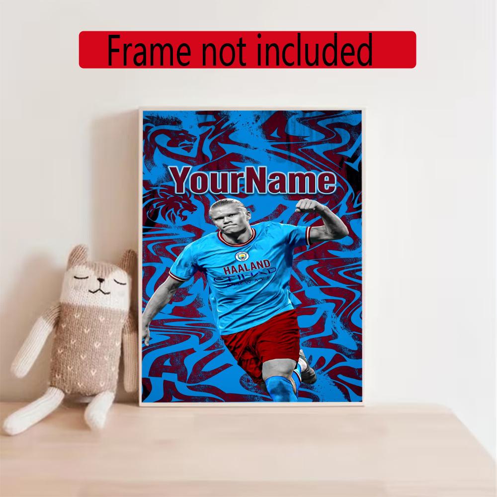 Haaland Customize Your Name Diamond Painting Round Diamond Diy Frameless Holiday Artwork Suitable For Home Office Wall Decoration