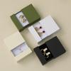 Thick Paper Drawer Jewelry Packaging Box With Sponge Inside Ring Necklace Bracelets Earring Storage Letter Pattern Gift Case
