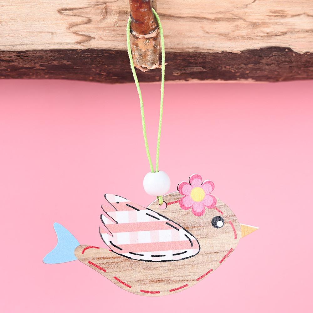 Easter Wooden Enchanting Hanging Decorations Including Cute Rabbit And Designs Chick