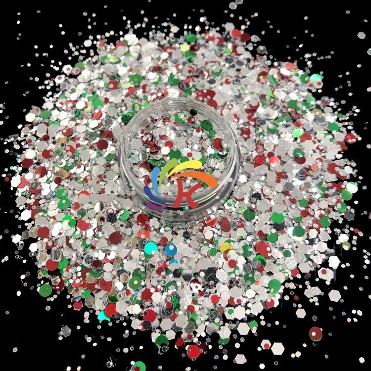 Bulk Other Christmas Decorations Chunky Mix Glitter Shapes for Resin Art Glitter