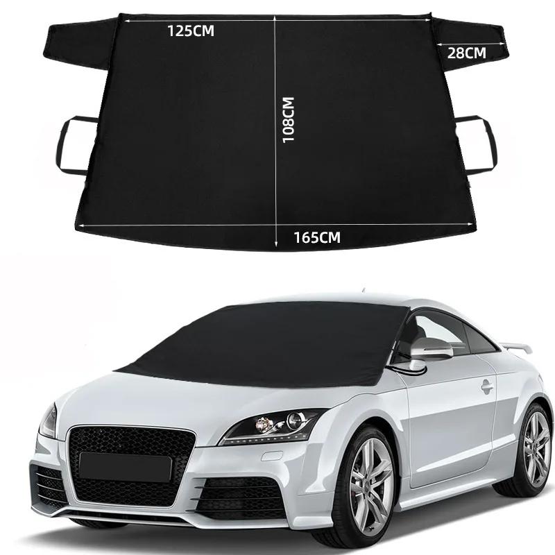 Windshield Frost Protector with Anti-Theft Straps, 600D Oxford Fabric for Ice & Snow, Multi-Size Universal for All Vehicles