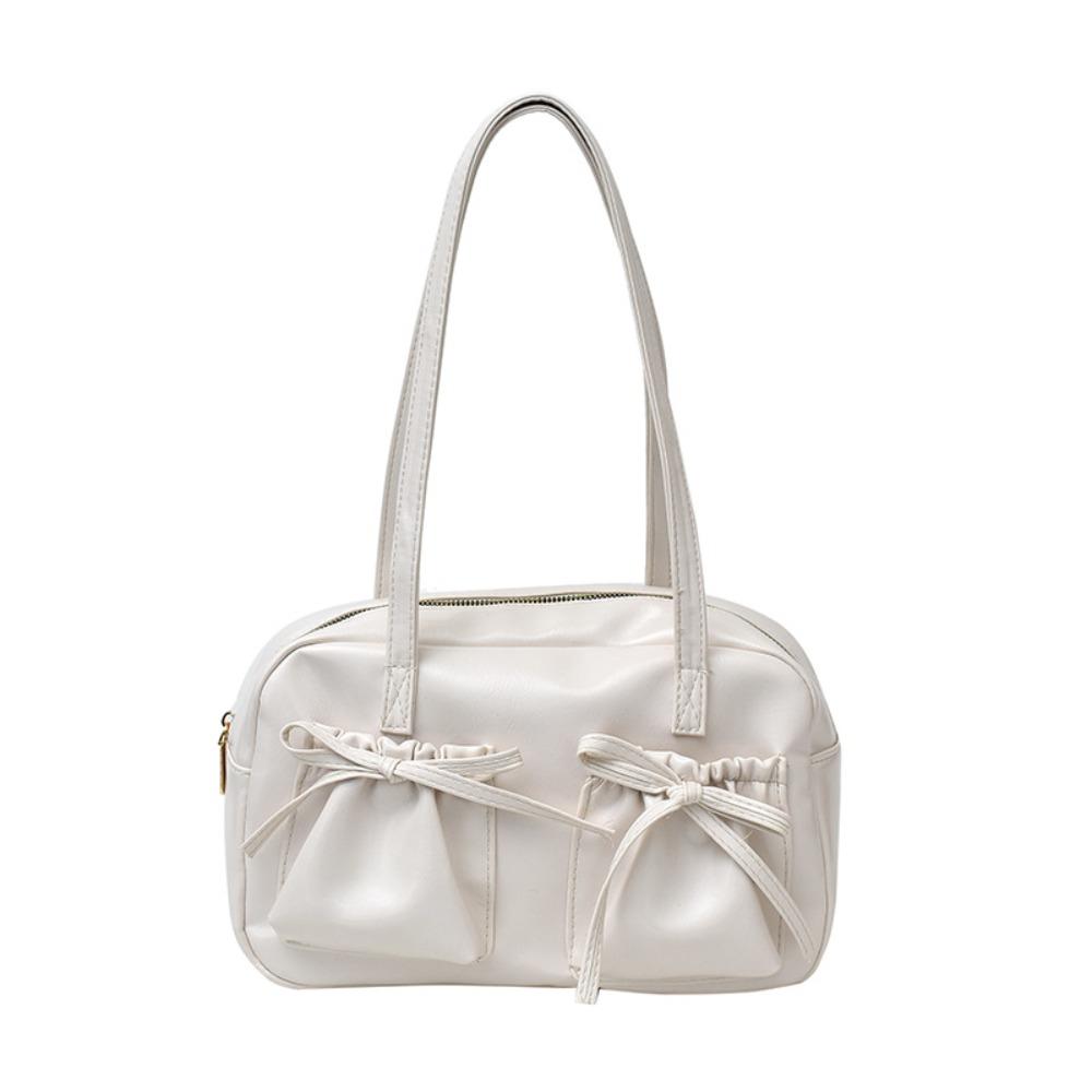 Y2k Ballet Bow Tie Shoulder Bag Korean Women's Handbag Fashion Ribbons Bowling Tote Bag  Ladies