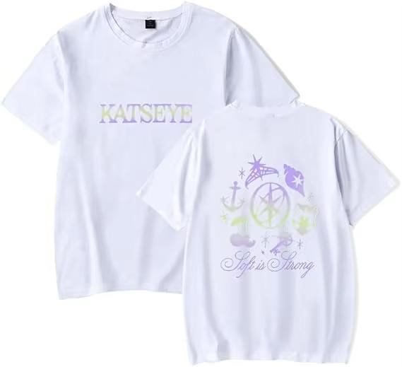 Katseye Merch Sliten T-shirt Unisex Mode Popmusik Kortärmad Skjorta Träningskläder Streetshirt Cool Sommar T-shirt Toppar