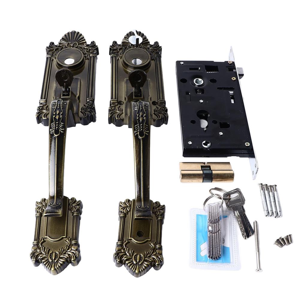 European Style Door Handle European Style Retro Bedroom Living Room Door Handle Lock Bow Shaped