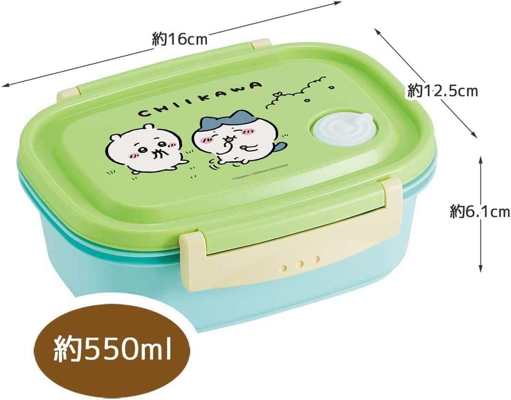 Skater Chiikawa Medium Bento Storage Made in Box, 550ml, Microwaveable, Sealable, Container, Japan, XPM4-A