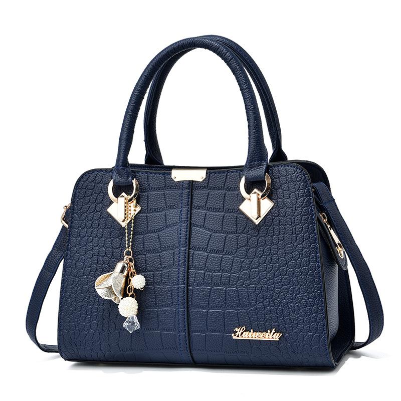 Luxury Handbag Women Female Shoulder Bags Crossbody Bag with Tassel Hanging Large Capacity Ste Pattern Print Tote Sac A Main