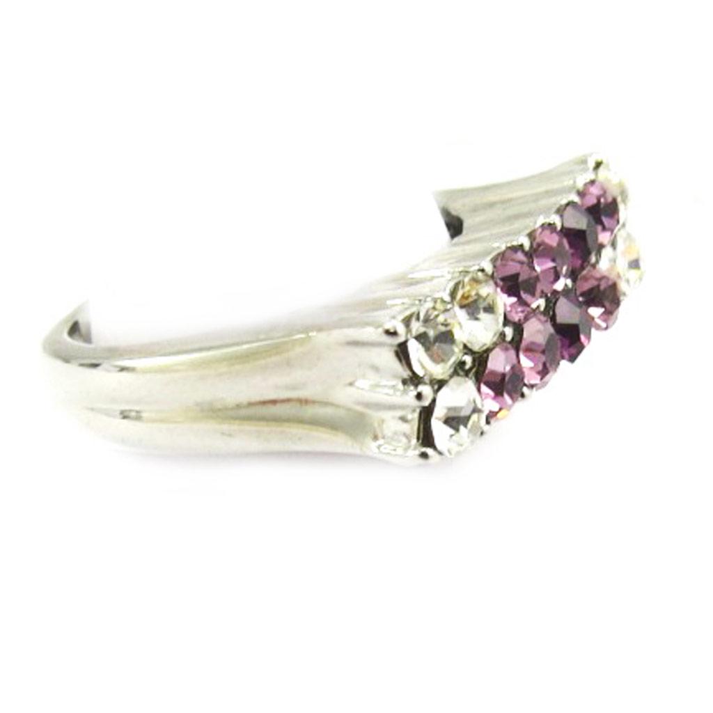 White Violet 'Diamonds' Designer Ring