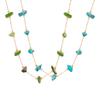 Collana clavicola in Acciaio Titanio Oro 18K Turchese - Gioiello di Lusso Francese Versatile per Donne