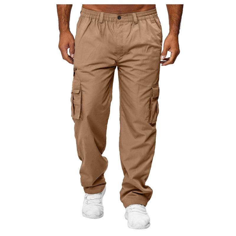 Men's Casual Multi-Pocket Loose Straight Tooling Trousers Fashion Trend Versatile Casual Pants
