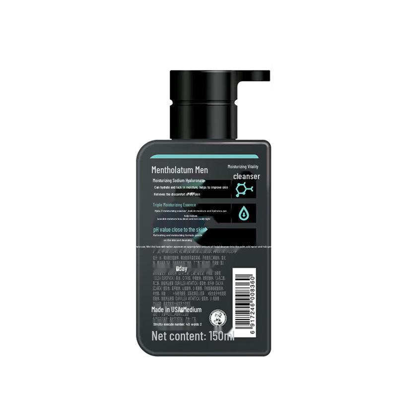 Mentholatum Men's Moisturizing & Oil Control Facial Cleanser