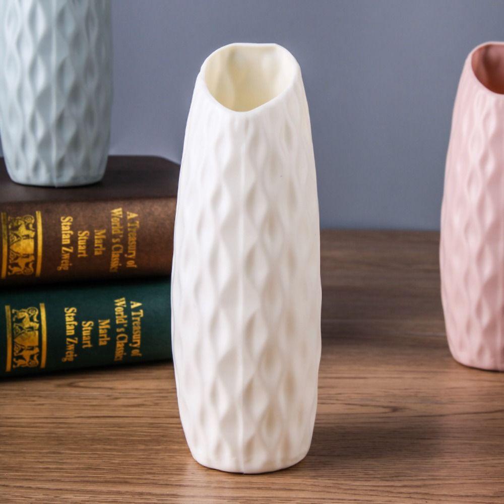 Plastic Plastic Vases Imitation Ceramic Flower Pot Decoration Nordic Style Vase  Living Room