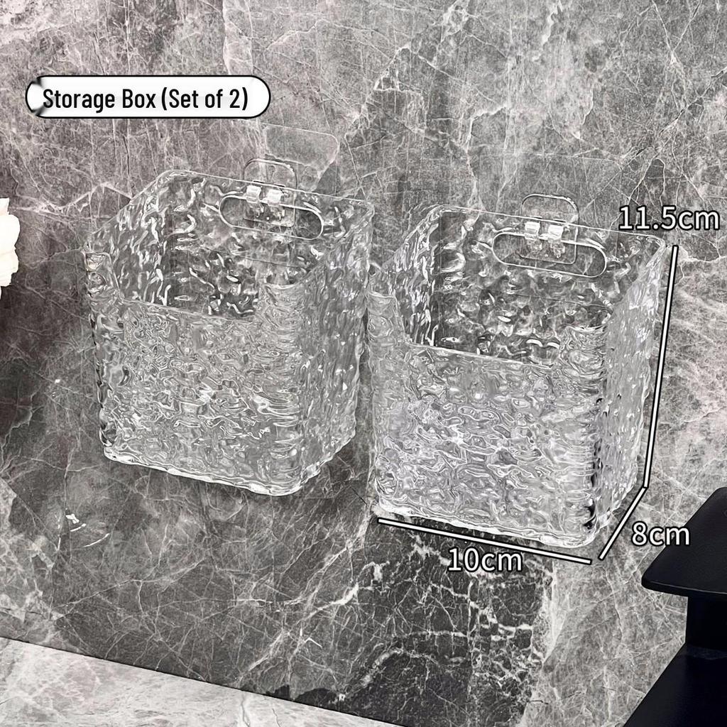 Nástěnný držák na žínky a zubní kartáčky - Úložný box bez nutnosti vrtání