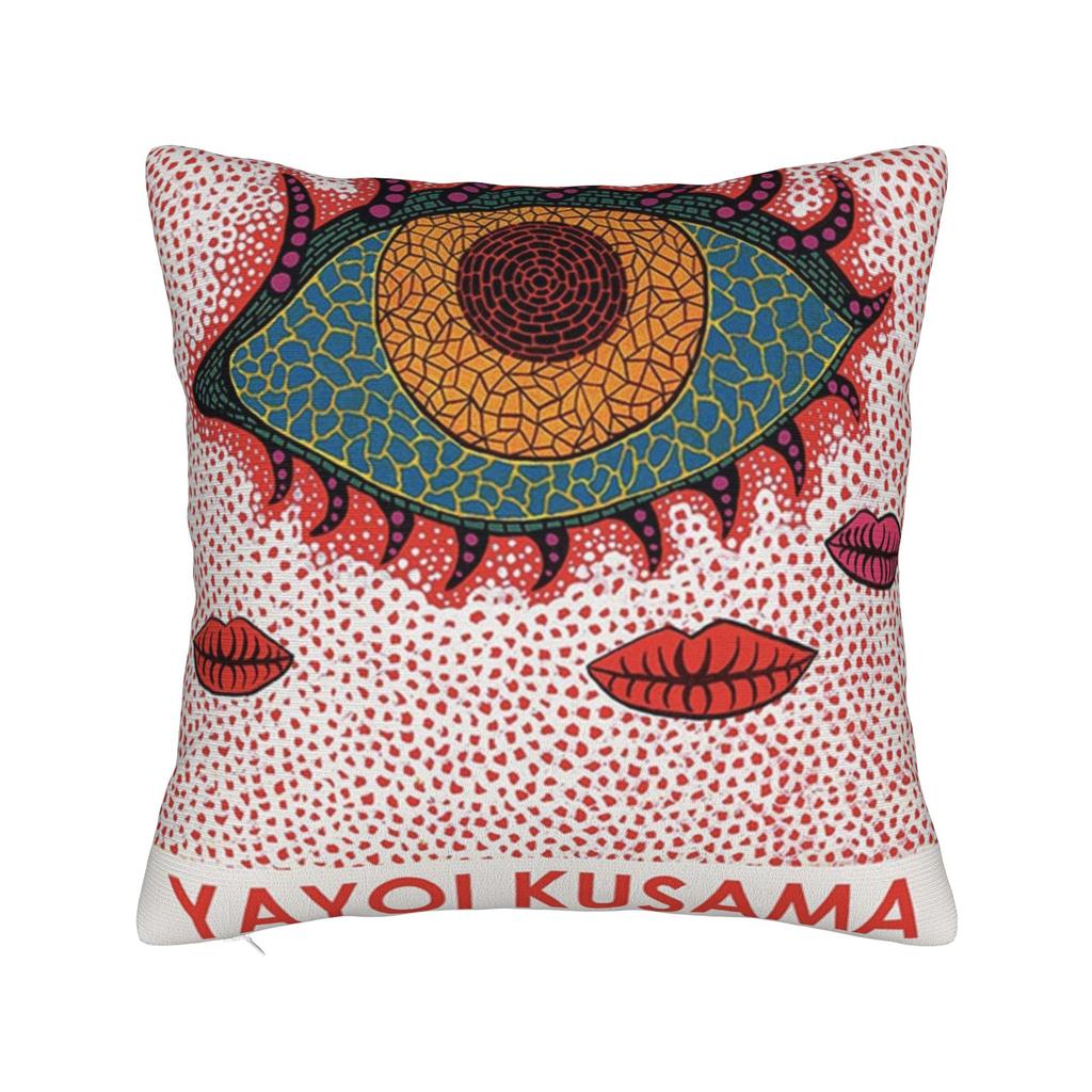Yayoi Kusama Art Pillowcase Polyester Cushion Cover Decorations Polka Aesthetic Pillow Case Cover Home Square 18'