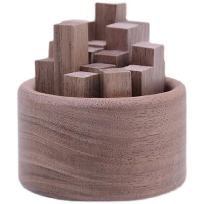 1pc Small Woodpile Essential Oil Diffuser Wood Car Home Aromatherapy Wood Diffuser Aroma Box Home Accessories Black Walnut Beech