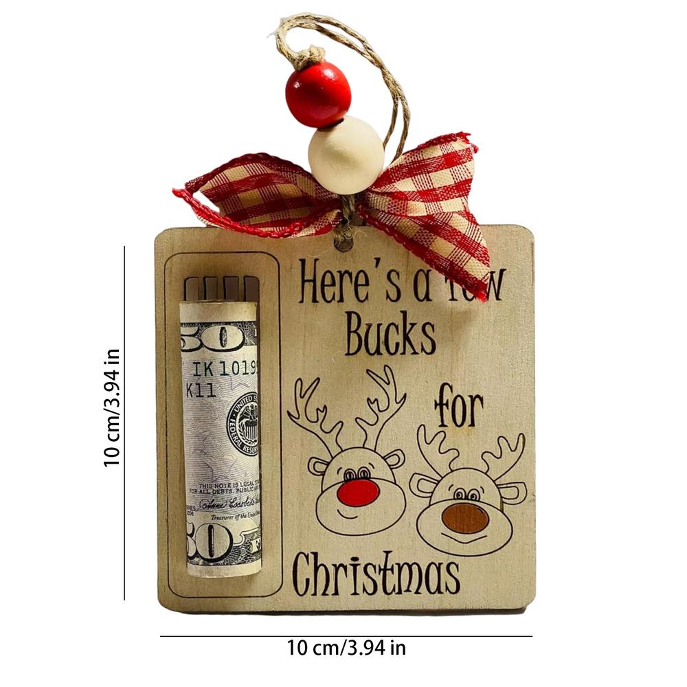 Christmas Money Holder Cute Holiday Tree Decorations Christmas Ornaments Pendant For Men Girls Friends Window