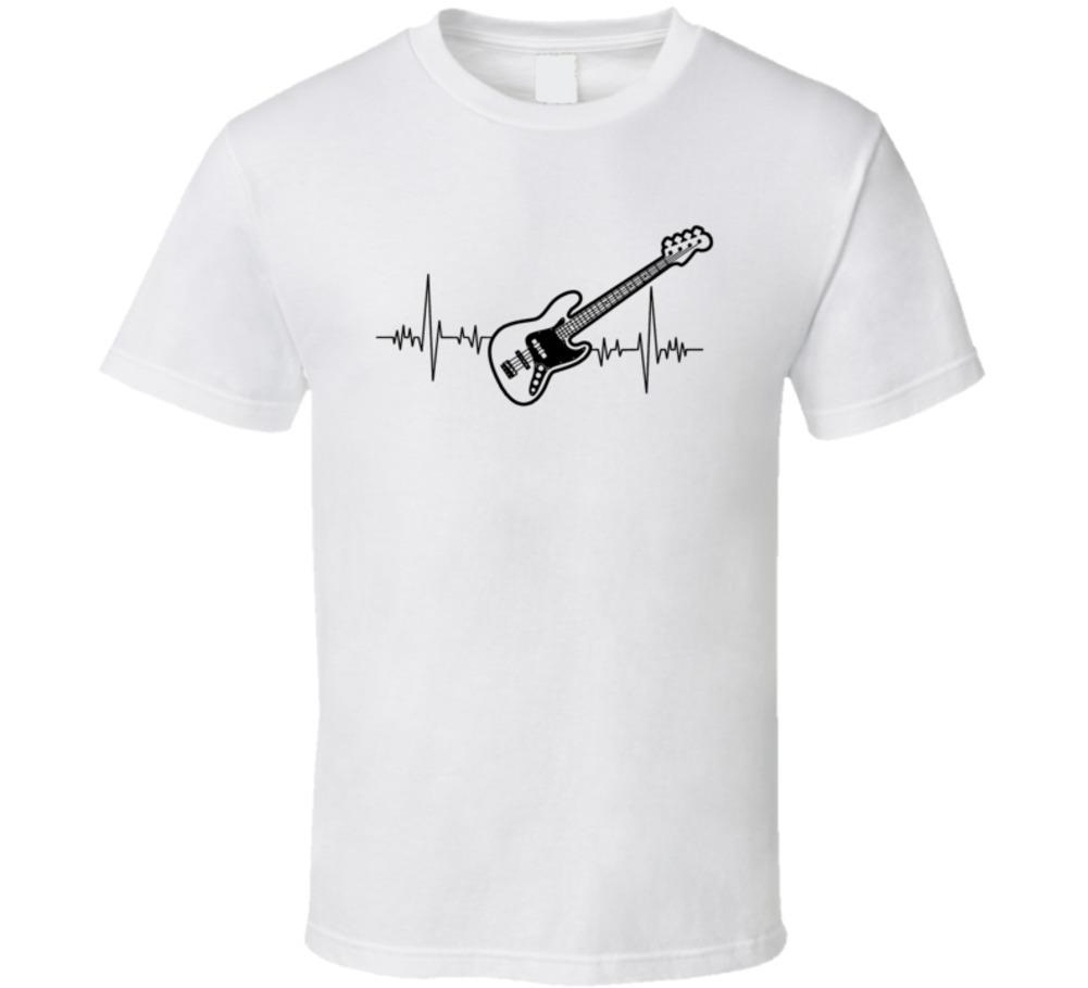Bass Guitar Heartbeat Music Lover T-Shirt Unisex Rock Fashion Glam Gift TShirt XXL