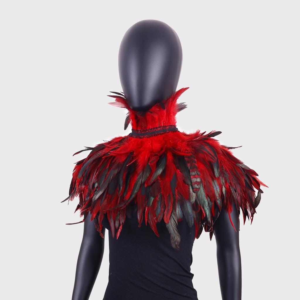 Szal z piór, Peleryna na bal, Bal kostiumowy, Dekoracja na przyjęcie, Szalik z piór kurzych, Płaszcz na Halloween