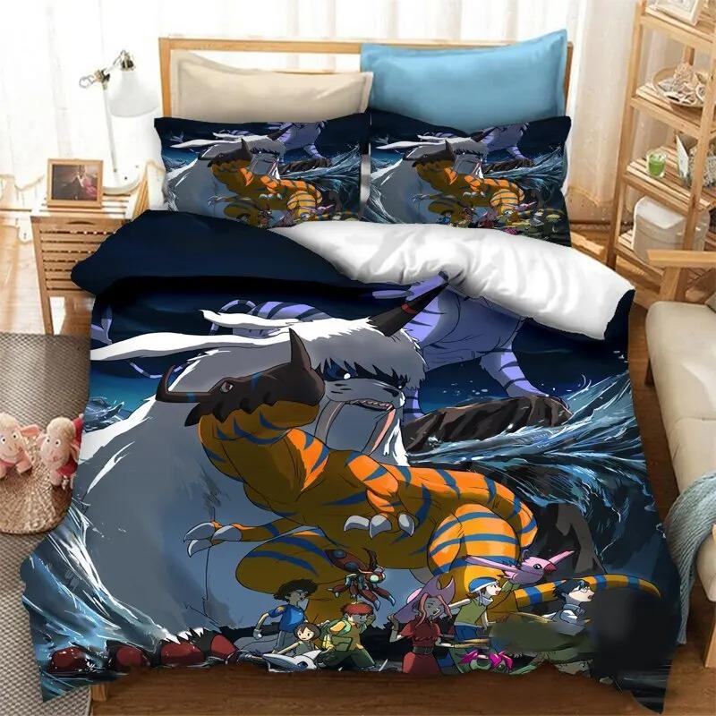 Comfortable Anime Print Duvet Cover Set With Duvet Cover And Pillowcases King Queen Twin Sizes For Boys Girls And Kids