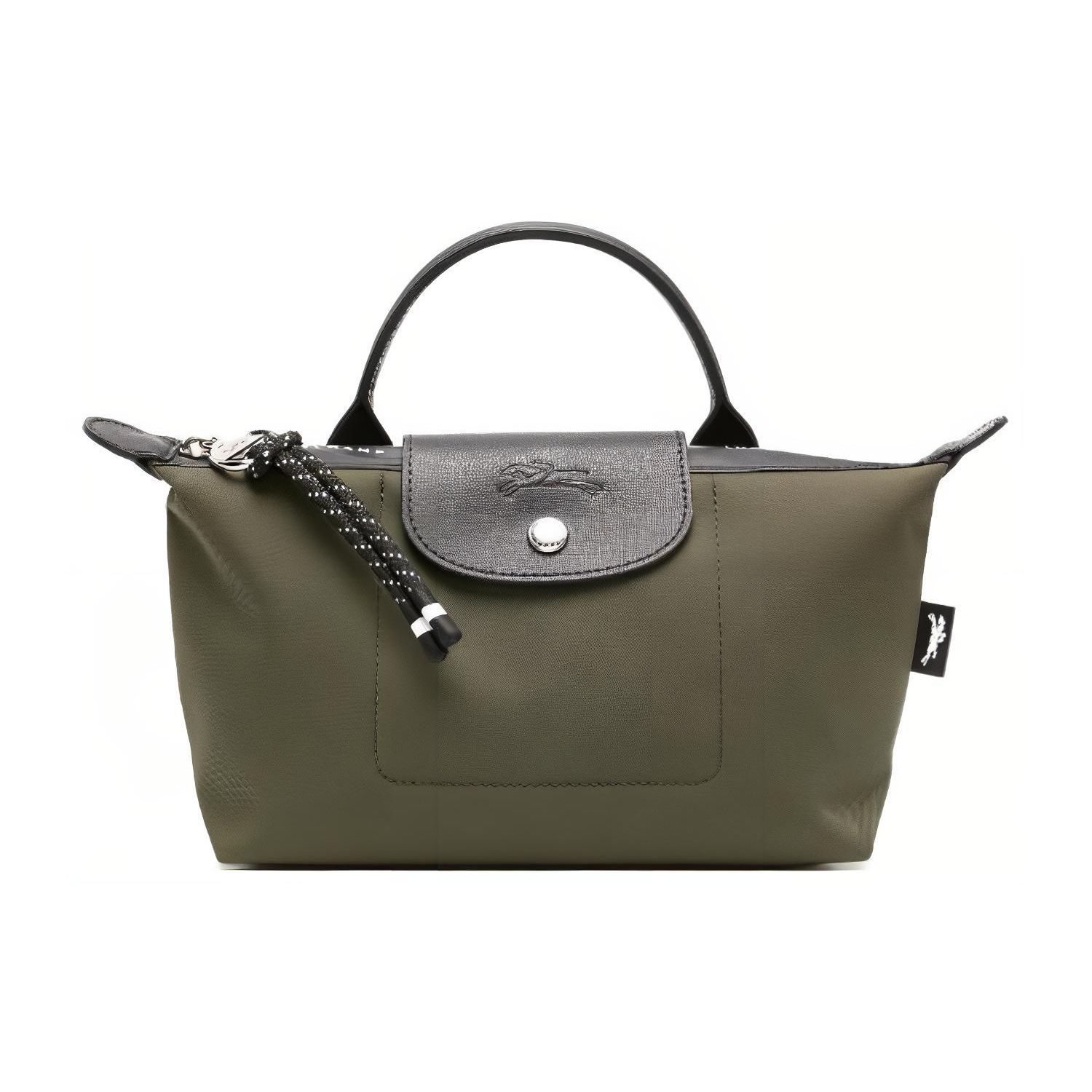 

Longchamp Le Pliage Energy Zipper And Snap Closure Leather Tote Bag Women Tote Bag Khaki 30030HSR892 Khaki