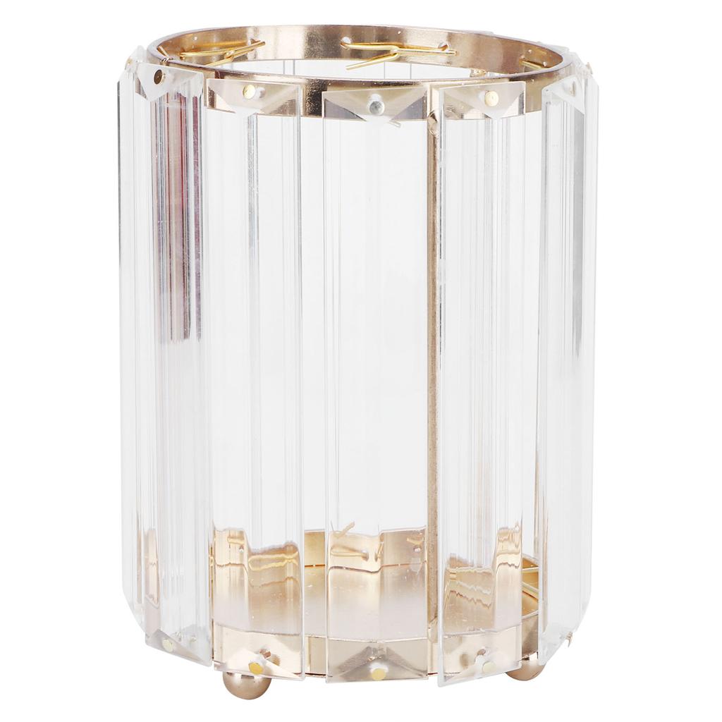 Crystal Makeup Brush Holder Organizer Pen Pencil Cup Stationery Container Storage Box