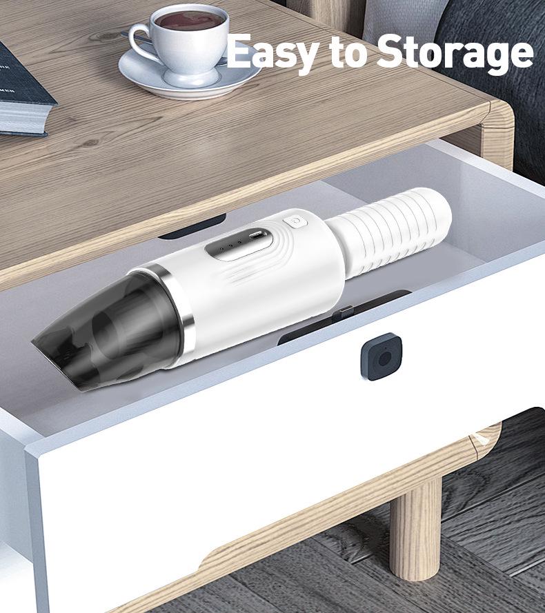 Wireless Car Vacuum & Charger: High Suction Handheld for Car & Home Dust Removal