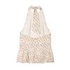 European and American Style, New Women's Clothing, Polka Dot Linen Blended Balloon Version Top 3911700