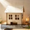 Natural Wood Craft House Model Easy to Assemble for Reading Nooks