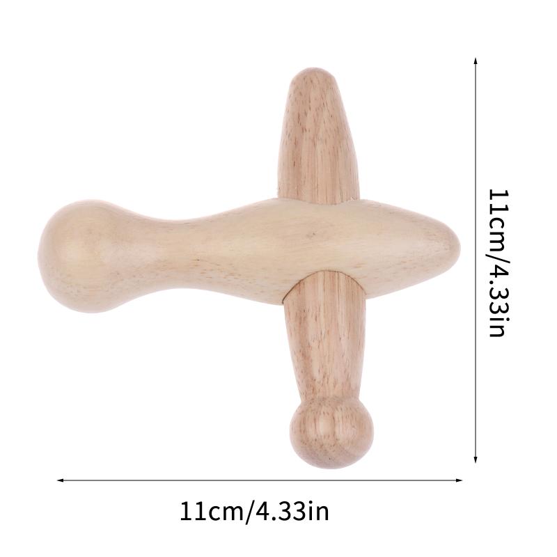 Pressure Point Massager Tool Cross-Shaped Wooden Massage Tool Lymphatic Drainage Relaxes Muscles