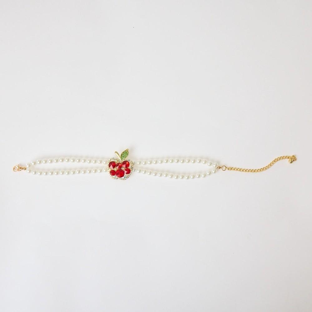 Adjustable Pet Pearl Necklace Double Layer Bead Chain Bling Pet Simulated Pearl Collar Elegant Cat Princess Collars Photo Prop