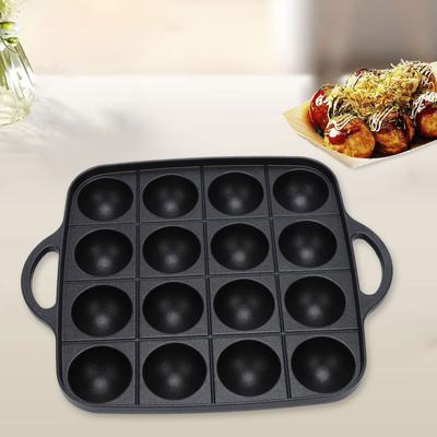 Planche à Takoyaki 16 Trous Pratique Facile à Utiliser Poêle de Cuisine Takoyaki Maker pour Camping Maison Restaurant Fête en Plein Air