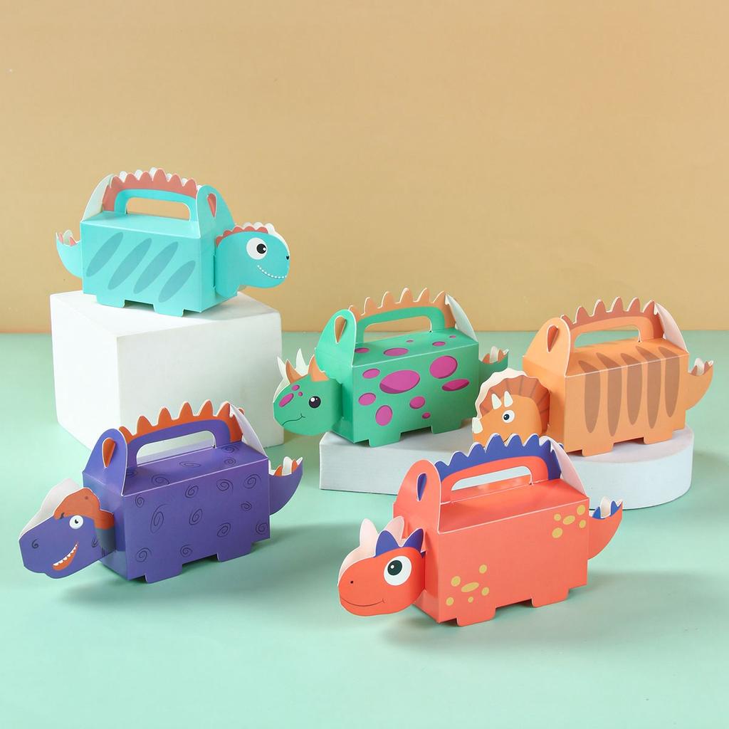 Dinosaurier Süßigkeitenboxen Happy Birthday Party Deko Kinder Geschenkverpackungsbox Dinosaurier Partyzubehör Baby Shower Geschenke Box Tasche Deko