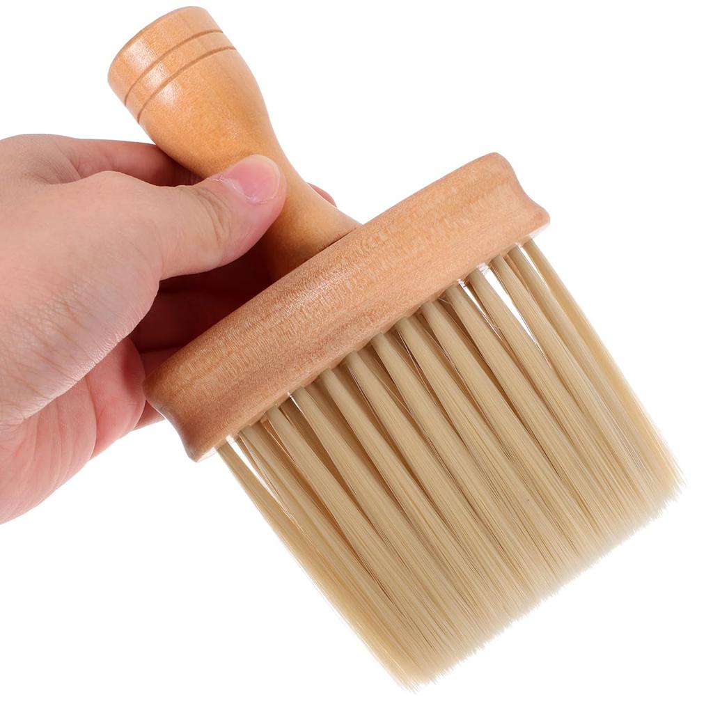 FRCOLOR Haircut Hair Trimming Brush with Wooden Lightweight Inches X Hair Brush for Barbershops and Hair Salons Brush, Handle, 85g, 6.1 4.7 Inches,